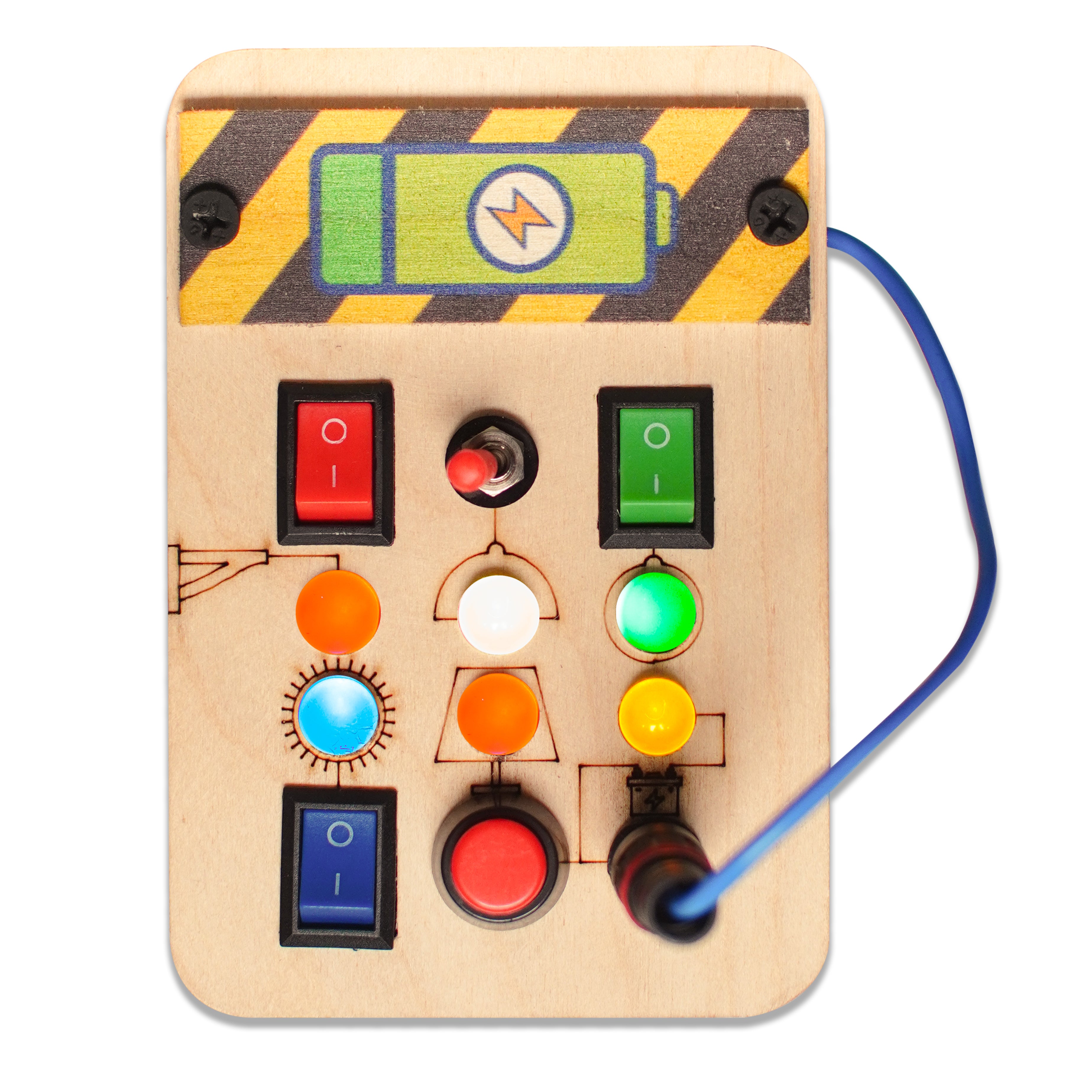 Montessori Portable Switches Wooden Busy Board