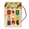 Load image into Gallery viewer, Montessori Portable Switches Wooden Busy Board