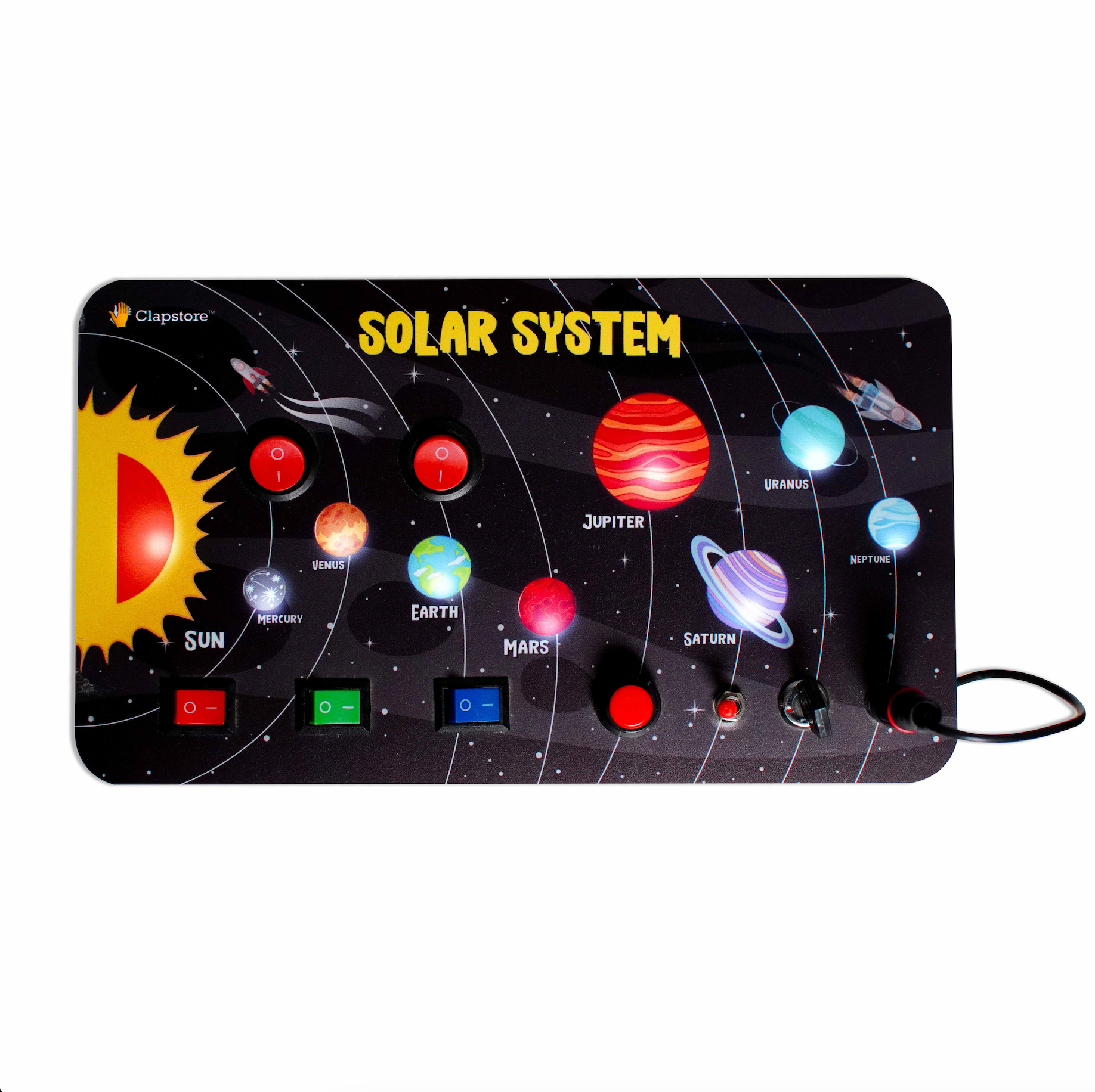 Montessori Solar System Wooden Busy Board Rechargeable